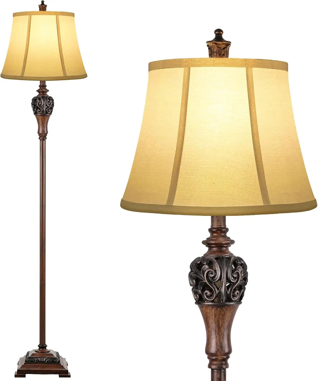 Vintage Floor Lamp for Living Room, Tall Standing Lamp with White Fabric Shade, Rustic Home Decor
Vintage Floor Lamp for Living Room, Tall Standing Lamp with White Fabric Shade, Rustic Home Decor