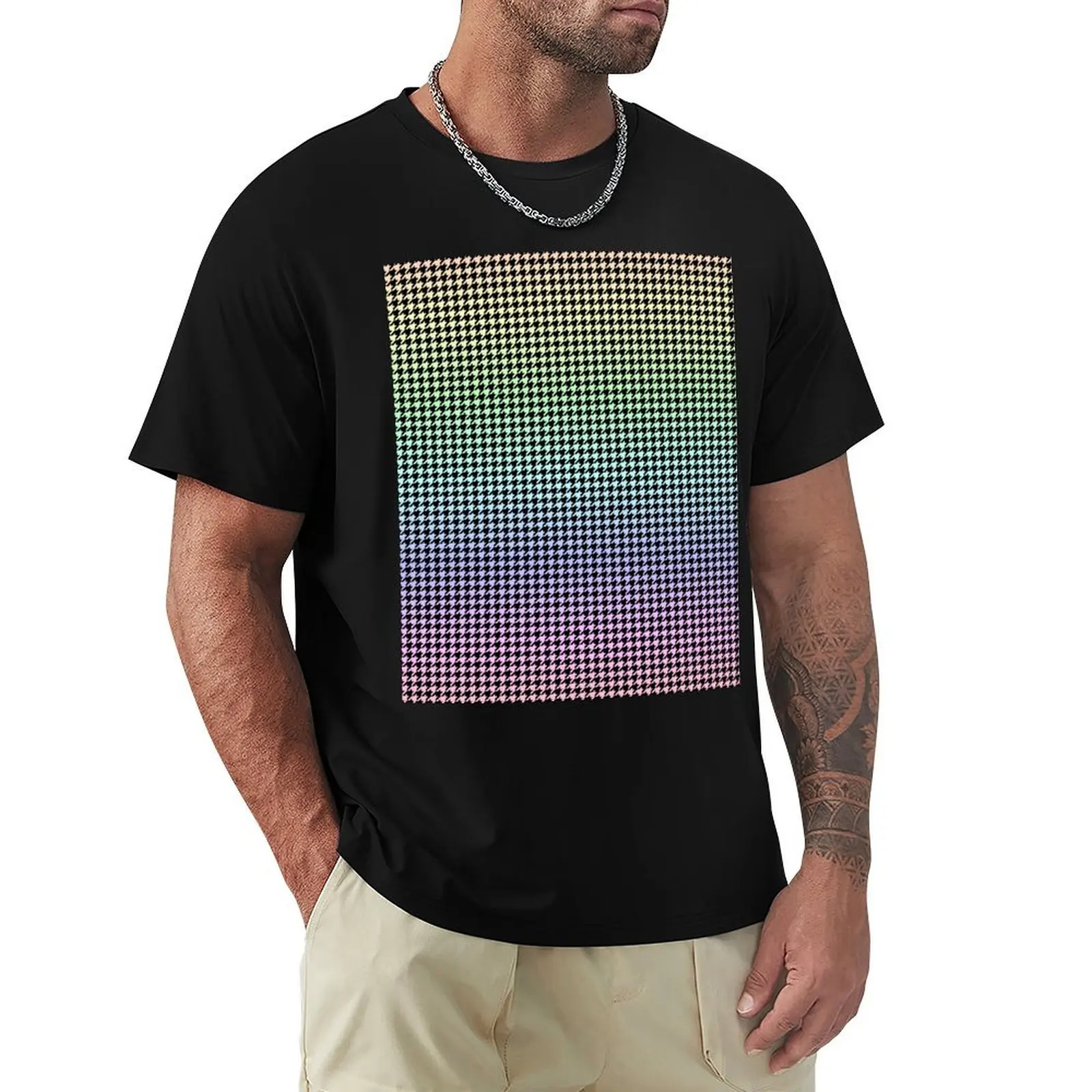 Soft Pastel Rainbow Houndstooth Check Pattern T-Shirt street wear gifts for boyfriend T-shirts for men cotton
Soft Pastel Rainbow Houndstooth Check Pattern T-Shirt street wear gifts for boyfriend T-shirts for men cotton