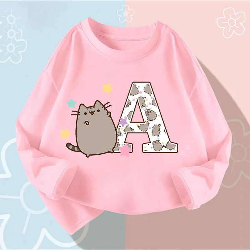 Милая футболка с длинными рукавами Pusheen Cat для девочек, осенний детский свитшот с принтом, детская повседневная одежда, подарки на день рождения с героями мультфильмов аниме
Милая футболка с длинными рукавами Pusheen Cat для девочек, осенний детский свитшот с принтом, детская повседневная одежда, подарки на день рождения с героями мультфильмов аниме
