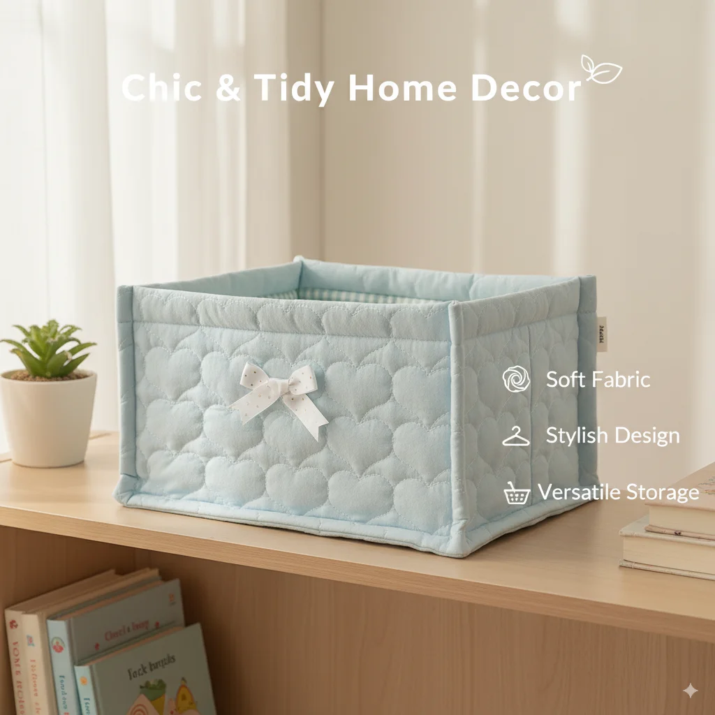 Fabric Quilted Storage Basket Korean Style Square Box Desktop Organizer Cute Storage Frame for Home Decoration Closet Bedroom Us
Fabric Quilted Storage Basket Korean Style Square Box Desktop Organizer Cute Storage Frame for Home Decoration Closet Bedroom Us