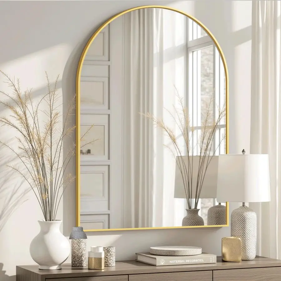 Bathroom Mirror for Wall, Mirror for Vanity,38x26 Large Wall Mounted Mirror, Metal Frame 38x26, Gold
Bathroom Mirror for Wall, Mirror for Vanity,38x26 Large Wall Mounted Mirror, Metal Frame 38x26, Gold