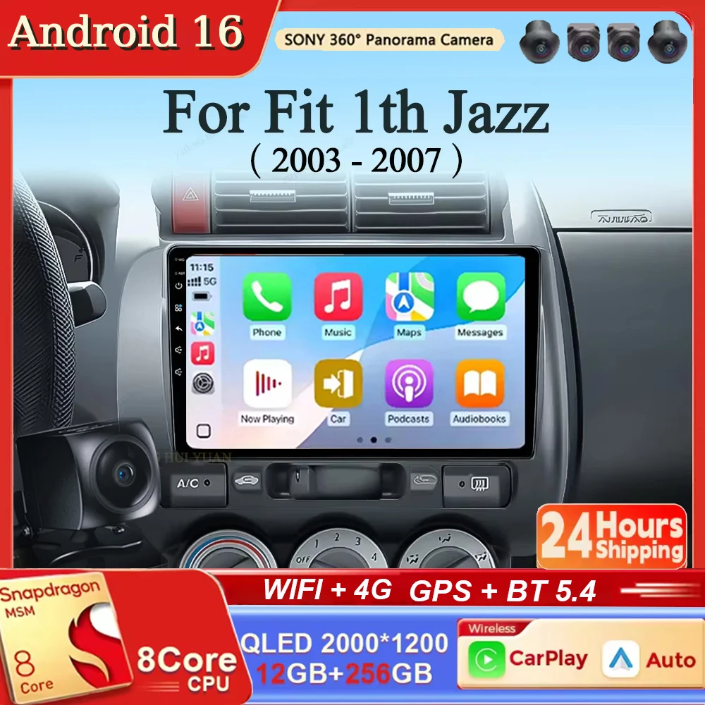 For Honda Fit 1th Jazz 2003 2004 2005 2006 2007 Android 16 GPS WIFI 4G Carplay&Auto Car Radio Navigation QLED Multimedia Stereo
For Honda Fit 1th Jazz 2003 2004 2005 2006 2007 Android 16 GPS WIFI 4G Carplay&Auto Car Radio Navigation QLED Multimedia Stereo