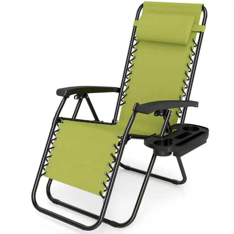 Portable Zero Gravity Chairs with Cup Holder Trays and Backrest-Green
Portable Zero Gravity Chairs with Cup Holder Trays and Backrest-Green