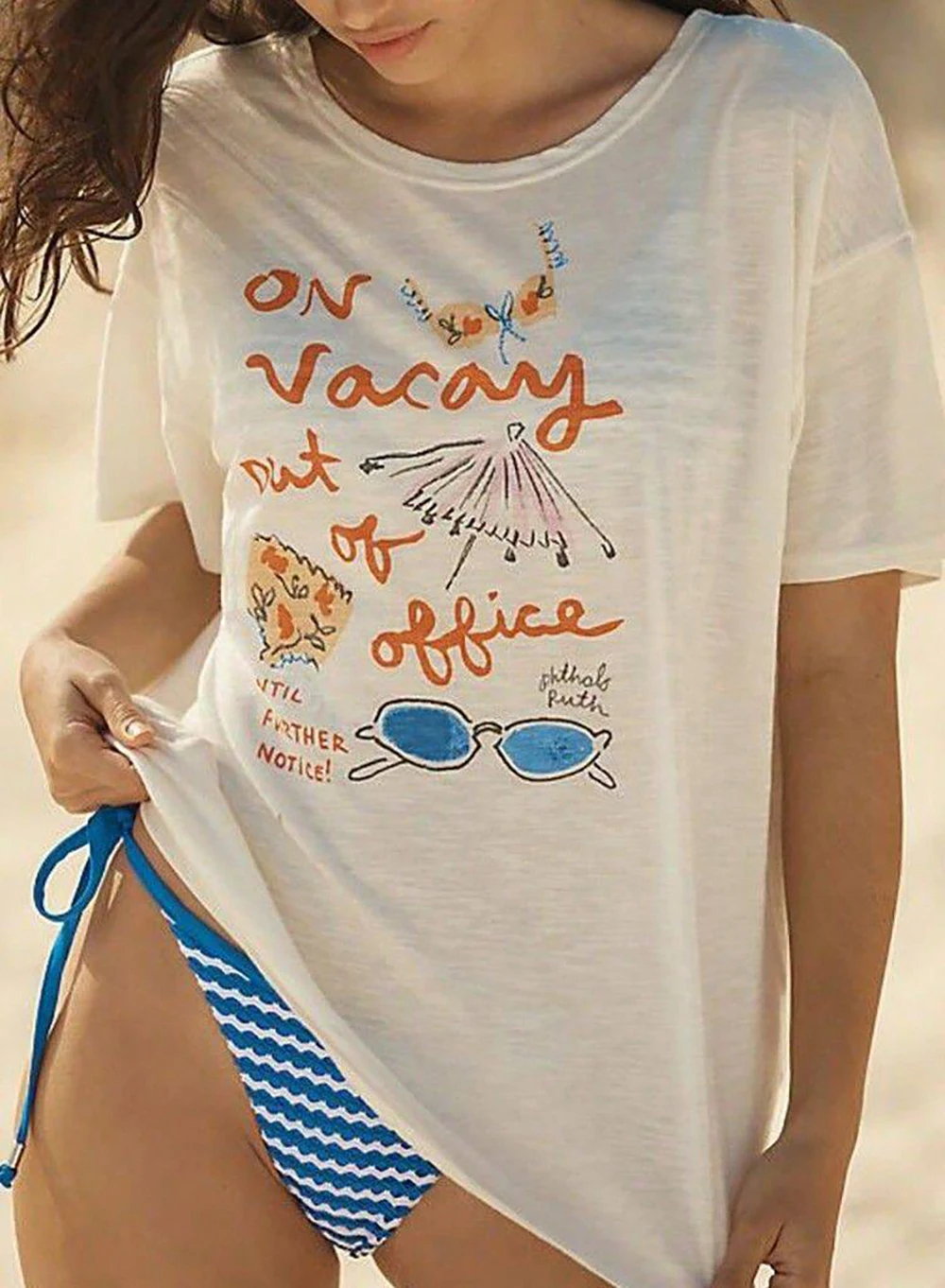 On Vacay Out Of Office Graphic Women T-Shirt Beach Style Casual Relax Trendy Summer Top Tee Short Sleeves Girl Clothing 
On Vacay Out Of Office Graphic Women T-Shirt Beach Style Casual Relax Trendy Summer Top Tee Short Sleeves Girl Clothing