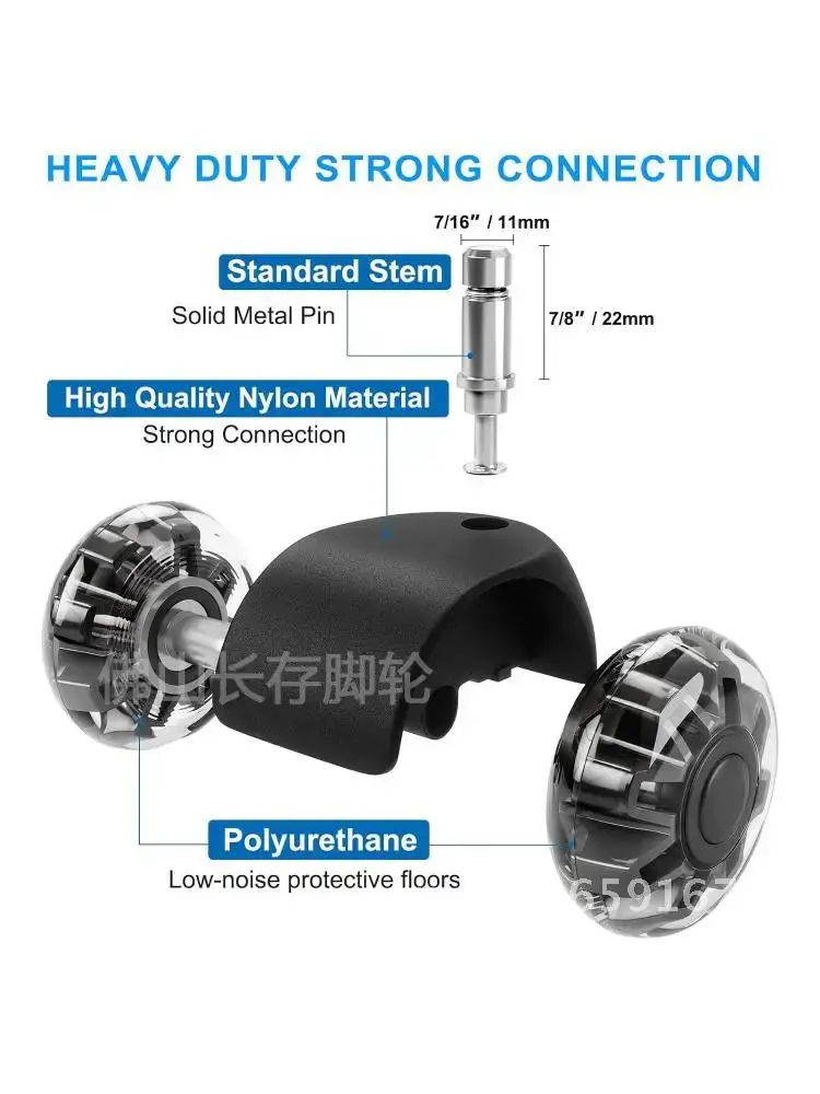 (5 Packs)2inch Office Chair Caster Wheel Rotating Rubber Soft Safety Roller Rod Insert Furniture Pu M11 Transparent Caster
(5 Packs)2inch Office Chair Caster Wheel Rotating Rubber Soft Safety Roller Rod Insert Furniture Pu M11 Transparent Caster