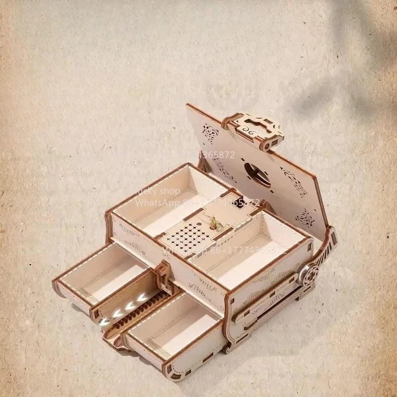 Wooden Mechanical Treasure Box Model To Store Jewelry for Collectors or As A Romantic Creative Gift
Wooden Mechanical Treasure Box Model To Store Jewelry for Collectors or As A Romantic Creative Gift
