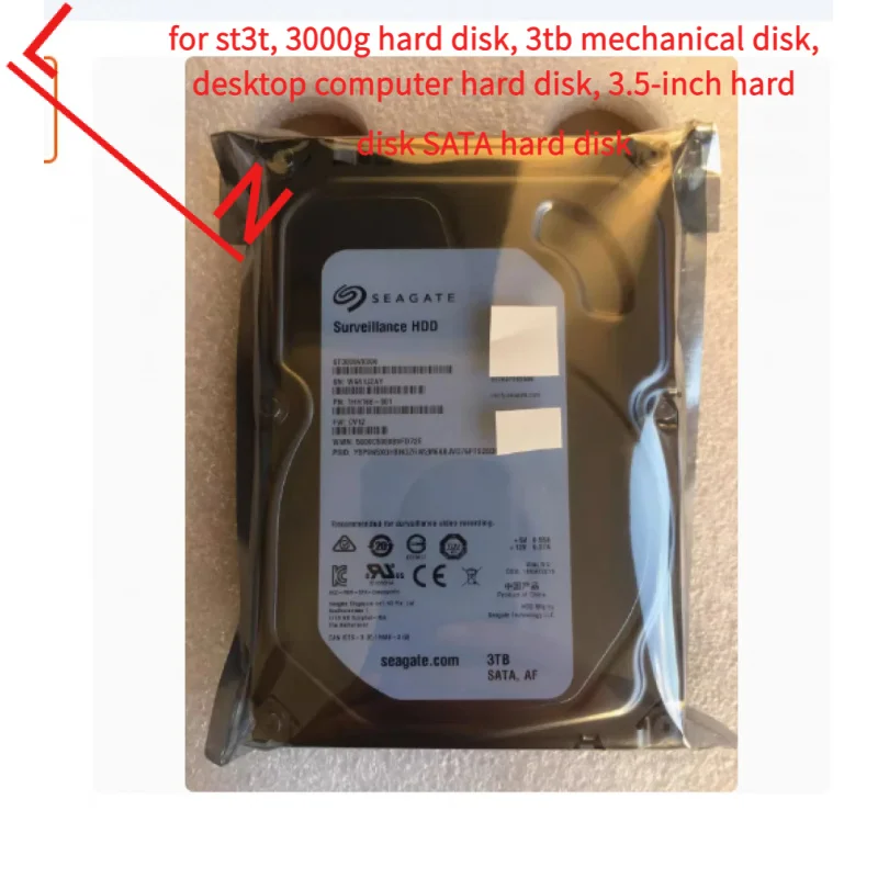 Used for st3t, 3000g hard disk, 3tb mechanical disk, desktop computer hard disk, 3.5-inch hard disk SATA hard disk
Used for st3t, 3000g hard disk, 3tb mechanical disk, desktop computer hard disk, 3.5-inch hard disk SATA hard disk