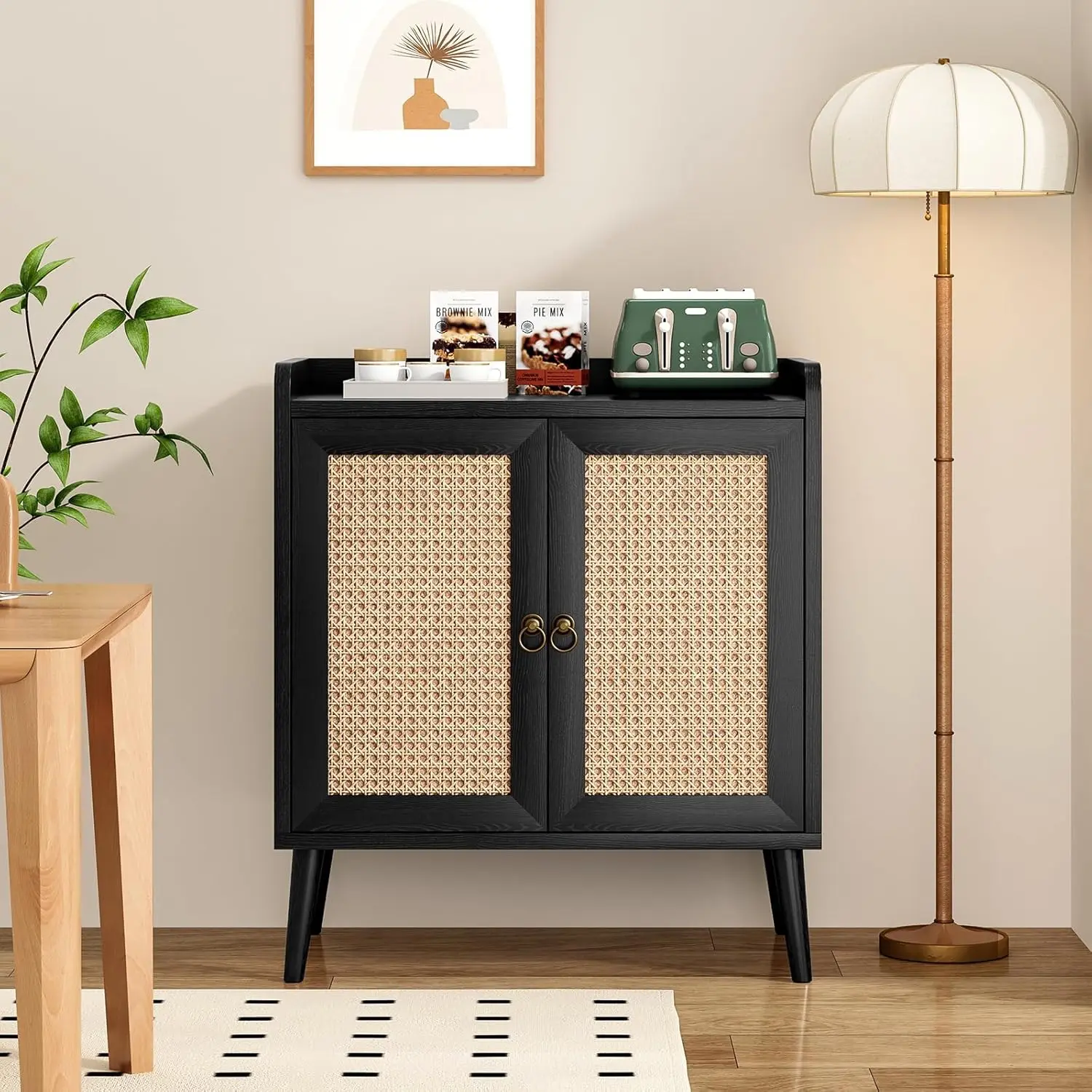 Farini Sideboard Buffet with Storage, Bar Liquor Cabinet with Rattan Decorated Doors, Vintage Side Cabinet for Dining Room, Living Room, Hallway
Farini Sideboard Buffet with Storage, Bar Liquor Cabinet with Rattan Decorated Doors, Vintage Side Cabinet for Dining Room, Living Room, Hallway