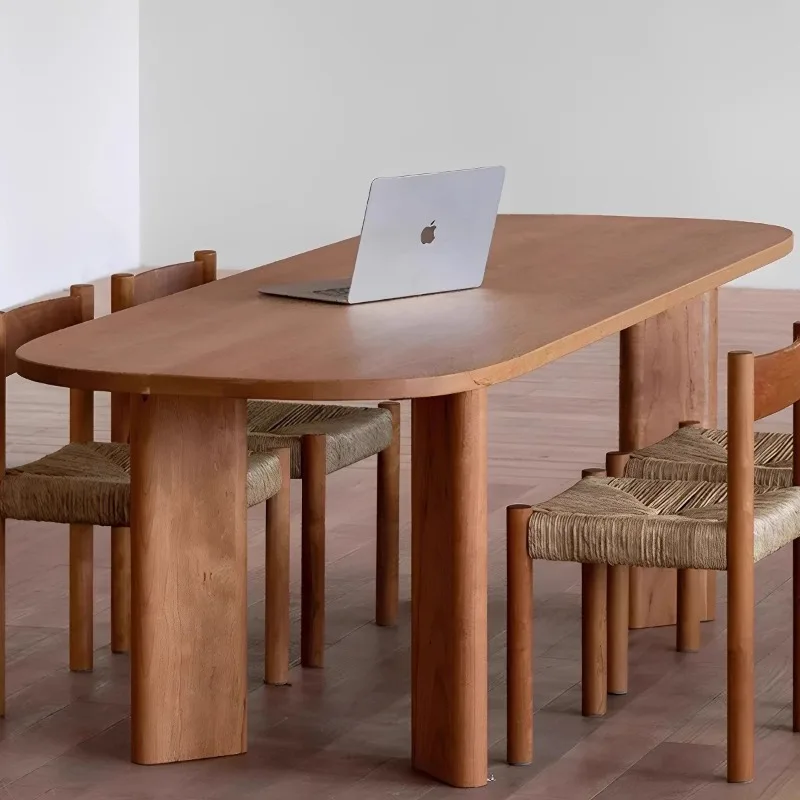 Обеденный стол из цельного дерева в скандинавском стиле в древнем стиле в стиле ретро, длинный стол из японского вишневого дерева
Обеденный стол из цельного дерева в скандинавском стиле в древнем стиле в стиле ретро, длинный стол из японского вишневого дерева