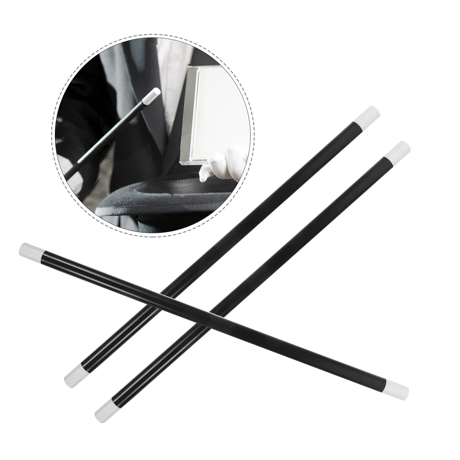 4pcs Black White Plastic Performance Wand For Party Stage Festival Spell Casting Prop Magician Tool Tricky Stick
4pcs Black White Plastic Performance Wand For Party Stage Festival Spell Casting Prop Magician Tool Tricky Stick