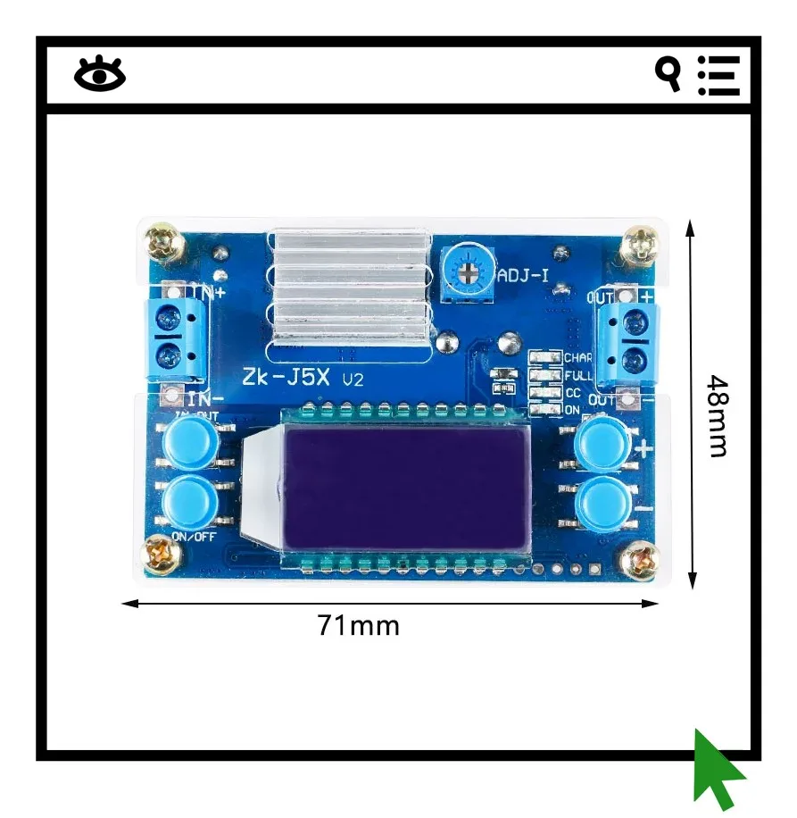 Numerical Control Voltage Reduction Module DC-DC Adjustable Constant Voltage and Current LCD Display Voltage J5X
Numerical Control Voltage Reduction Module DC-DC Adjustable Constant Voltage and Current LCD Display Voltage J5X