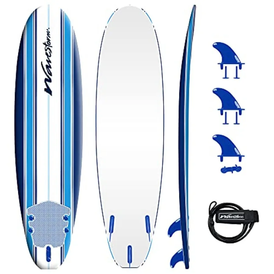 Classic Soft Top Foam 7ft Surfboard for Beginners and All Levels: Blue Pinline, Heat-Laminated Construction, Includes Leash and
Classic Soft Top Foam 7ft Surfboard for Beginners and All Levels: Blue Pinline, Heat-Laminated Construction, Includes Leash and