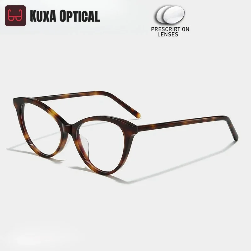 KUXA Women Acetate Cat Eye Optical Eyewear Prescription Myopia Progressive Lenses Scratch Resistant Eyeglasses Custom Recipe
KUXA Women Acetate Cat Eye Optical Eyewear Prescription Myopia Progressive Lenses Scratch Resistant Eyeglasses Custom Recipe