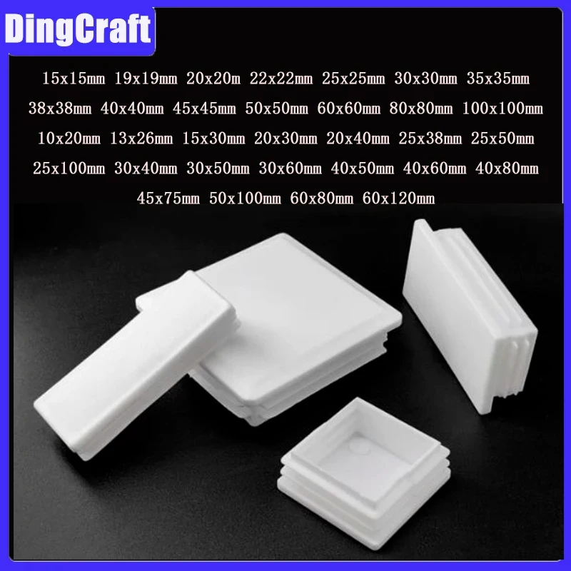 Square Rectangle Plastic End Blanking Plug White Furniture Feet Insert Pads Chair Leg Tube Tip Caps Floor Anti Slip Protector
Square Rectangle Plastic End Blanking Plug White Furniture Feet Insert Pads Chair Leg Tube Tip Caps Floor Anti Slip Protector