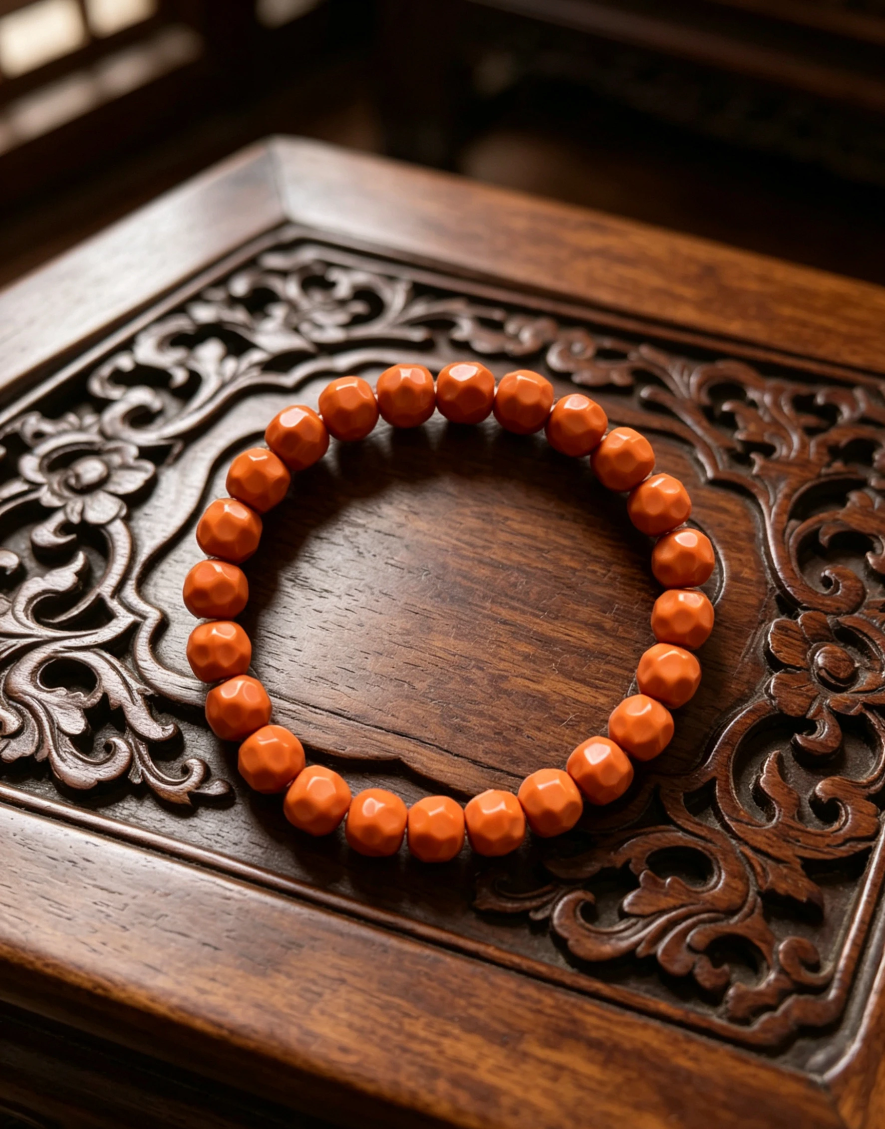 Orange Faceted Bodhi Beaded Bracelet
Orange Faceted Bodhi Beaded Bracelet