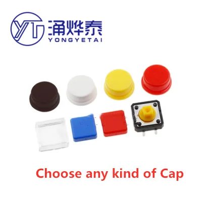 YYT 20PCS Button touch switch B3F-4055 12*12*7.3 Switch Round cap Square cap red blue yellow black white Transparent
YYT 20PCS Button touch switch B3F-4055 12*12*7.3 Switch Round cap Square cap red blue yellow black white Transparent