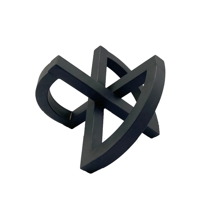 Simple Modern Geometric Interlaced Abstract Black Metal Ornaments Soft Decorations
Simple Modern Geometric Interlaced Abstract Black Metal Ornaments Soft Decorations