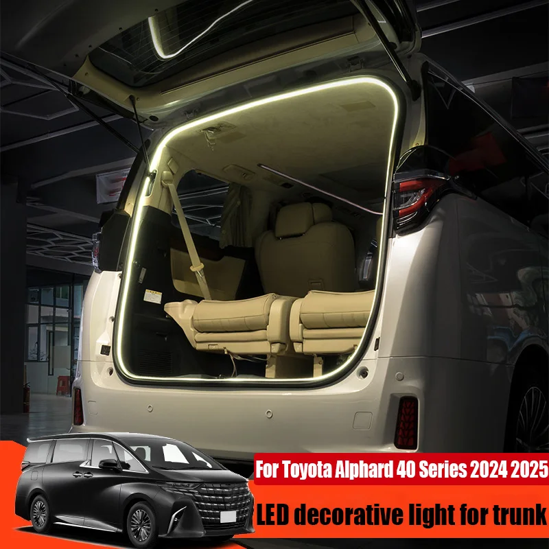 Для Toyota Alphard 40 серии 2024-2025: декоративная светодиодная лента для освещения заднего багажника, элементы для модификации интерьера автомобиля
Для Toyota Alphard 40 серии 2024-2025: декоративная светодиодная лента для освещения заднего багажника, элементы для модификации интерьера автомобиля