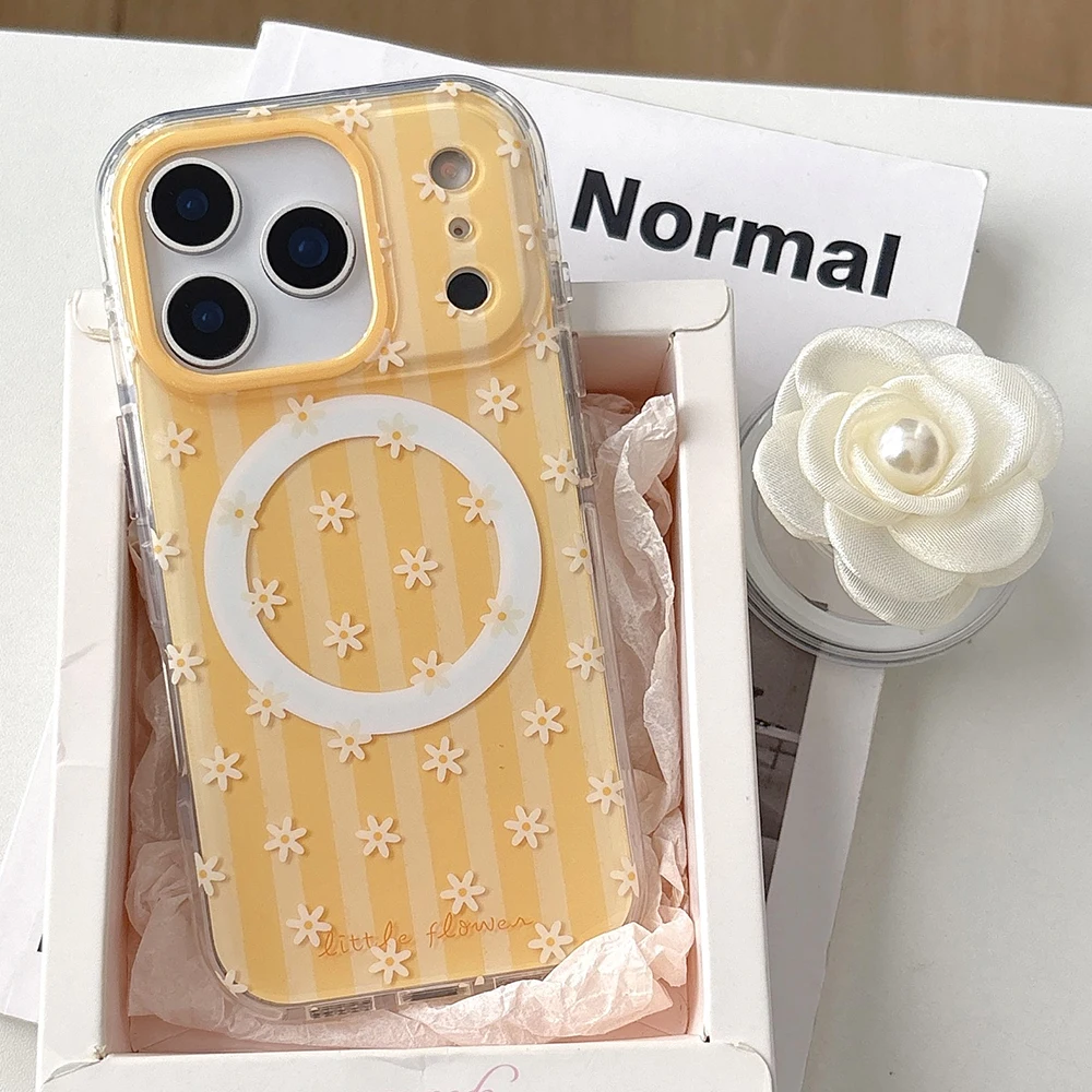 Lovely Flower Stripes Magnetic Grip Tok Phone Case for iPhone 17 16 15 14 Pro Max Wireless Charge For Magsafe Holder Back Cover
Lovely Flower Stripes Magnetic Grip Tok Phone Case for iPhone 17 16 15 14 Pro Max Wireless Charge For Magsafe Holder Back Cover