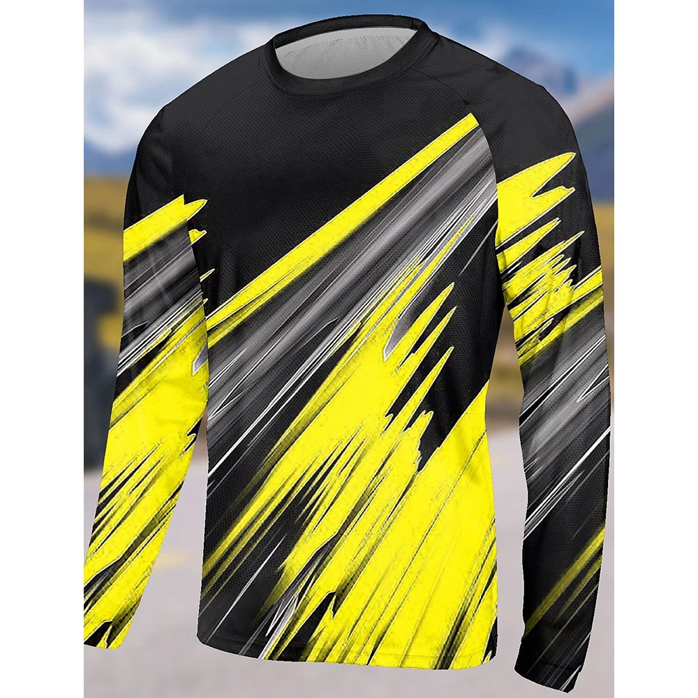 Fashion Men's Shirt UV Protection Outdoor RIDE ONeck Tops Vertical stripe T-Shirts Men's Long Sleeve High Quality Cycling Shirt
Fashion Men's Shirt UV Protection Outdoor RIDE ONeck Tops Vertical stripe T-Shirts Men's Long Sleeve High Quality Cycling Shirt