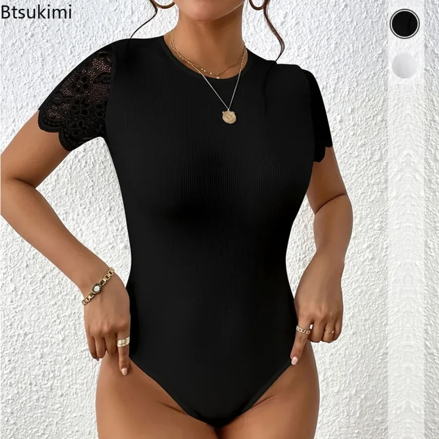 Summer Women Jumpsuit Fashion Lace Splice Design One-piece Short Sleeve Playsuit Women Clothing Solid Bodycon Sexy Rompers Femme
Summer Women Jumpsuit Fashion Lace Splice Design One-piece Short Sleeve Playsuit Women Clothing Solid Bodycon Sexy Rompers Femme