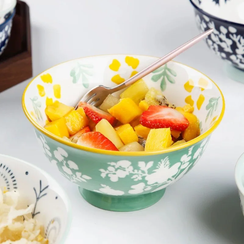 Ceramic 6 Inches High footed Bowl Tableware, Dinner Fruit Snack Salad Rice Soup Bowls, New Home Kitchen Restaurant Supplies, 1Pc
Ceramic 6 Inches High footed Bowl Tableware, Dinner Fruit Snack Salad Rice Soup Bowls, New Home Kitchen Restaurant Supplies, 1Pc