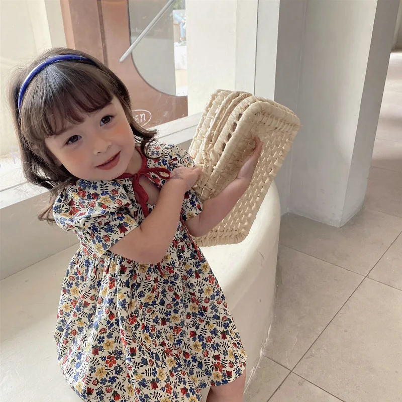 Girls' Skirt Tie-Shoulder Floral Short Sleeve Dress Princess Dress25Summer New Foreign Trade Children's Wear Delivery3-8Years Ol
Girls' Skirt Tie-Shoulder Floral Short Sleeve Dress Princess Dress25Summer New Foreign Trade Children's Wear Delivery3-8Years Ol