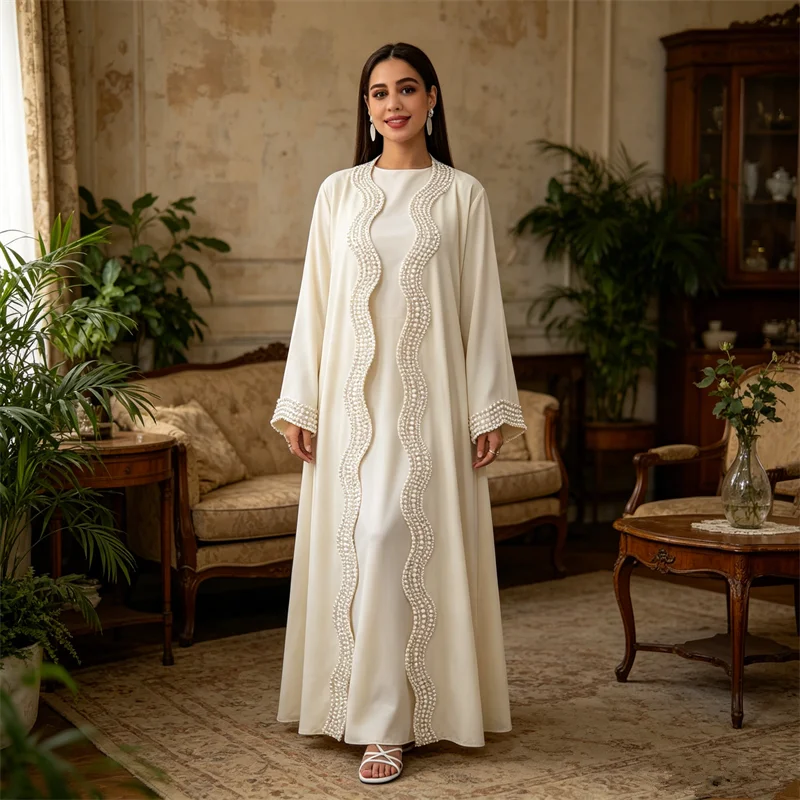 2PCS Muslim Sets Women Maxi Dress Dubai Abaya Turkey Kaftan Eid Kimono Cardigan Islam Jalabiya Kebaya Caftan Marocain Femme Robe
2PCS Muslim Sets Women Maxi Dress Dubai Abaya Turkey Kaftan Eid Kimono Cardigan Islam Jalabiya Kebaya Caftan Marocain Femme Robe