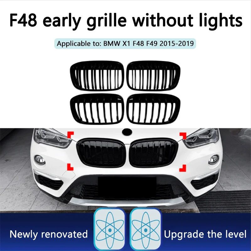 1Pair Black ABS Single Double Line Grille For BMW X1 F48 F49 2015-2019 Novelties Auto Car Decoration Automobile Accessories
1Pair Black ABS Single Double Line Grille For BMW X1 F48 F49 2015-2019 Novelties Auto Car Decoration Automobile Accessories