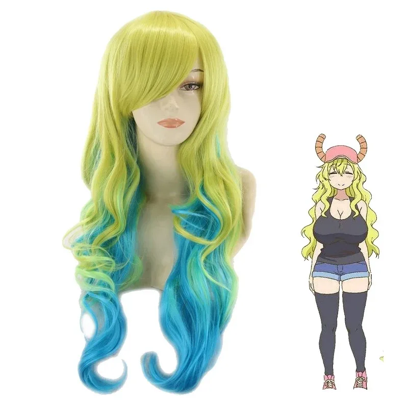 Аниме женские длинные волнистые мисс Кобаяши's Dragon Maid Lucoa длинные волнистые желтые синие Ombre Quetzalcoatl Lucoa парики из волос 
Аниме женские длинные волнистые мисс Кобаяши's Dragon Maid Lucoa длинные волнистые желтые синие Ombre Quetzalcoatl Lucoa парики из волос