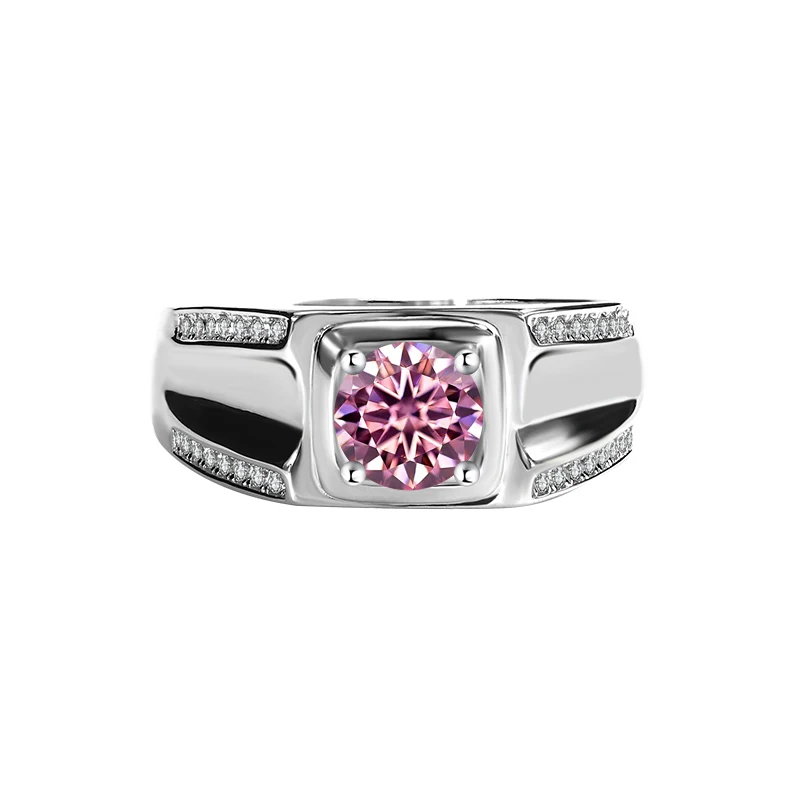 High-quality fashion classic 925 sterling silver + Moissanite diamond men's ring, 1 carat
High-quality fashion classic 925 sterling silver + Moissanite diamond men's ring, 1 carat