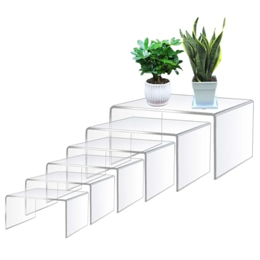 6 Pcs Acrylic Display Risers 5 mm Thick Clear Rectangular Display Shelf Cupcake Stand for Jewelry Perfume Figures Show Collecti
6 Pcs Acrylic Display Risers 5 mm Thick Clear Rectangular Display Shelf Cupcake Stand for Jewelry Perfume Figures Show Collecti