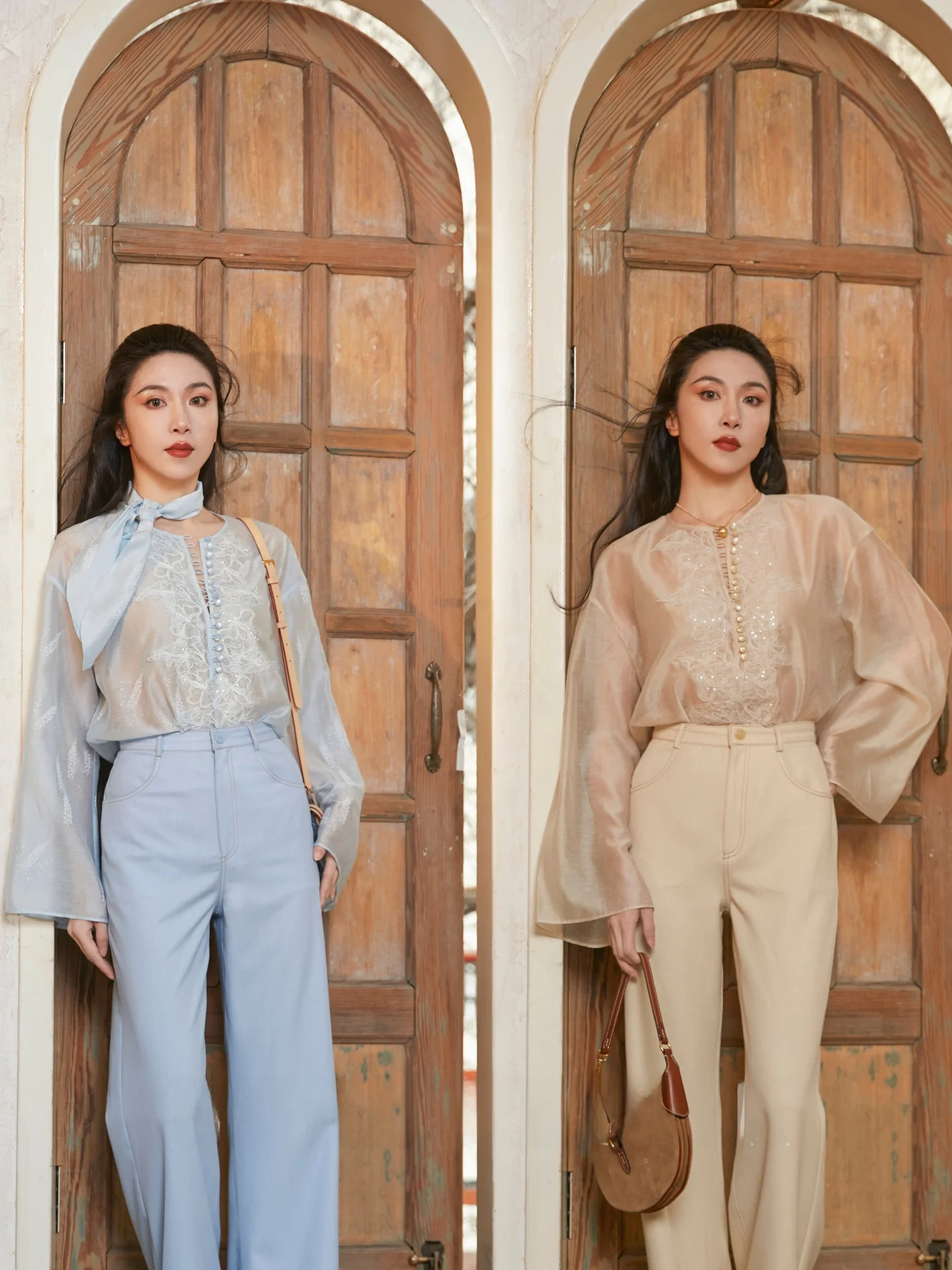 Linen Blend Spring Summer Versatile Clear Lace Shirt Xuan Ying Ji Chiffon Lace Long Sleeve Elegant Style Women's Shirt
Linen Blend Spring Summer Versatile Clear Lace Shirt Xuan Ying Ji Chiffon Lace Long Sleeve Elegant Style Women's Shirt