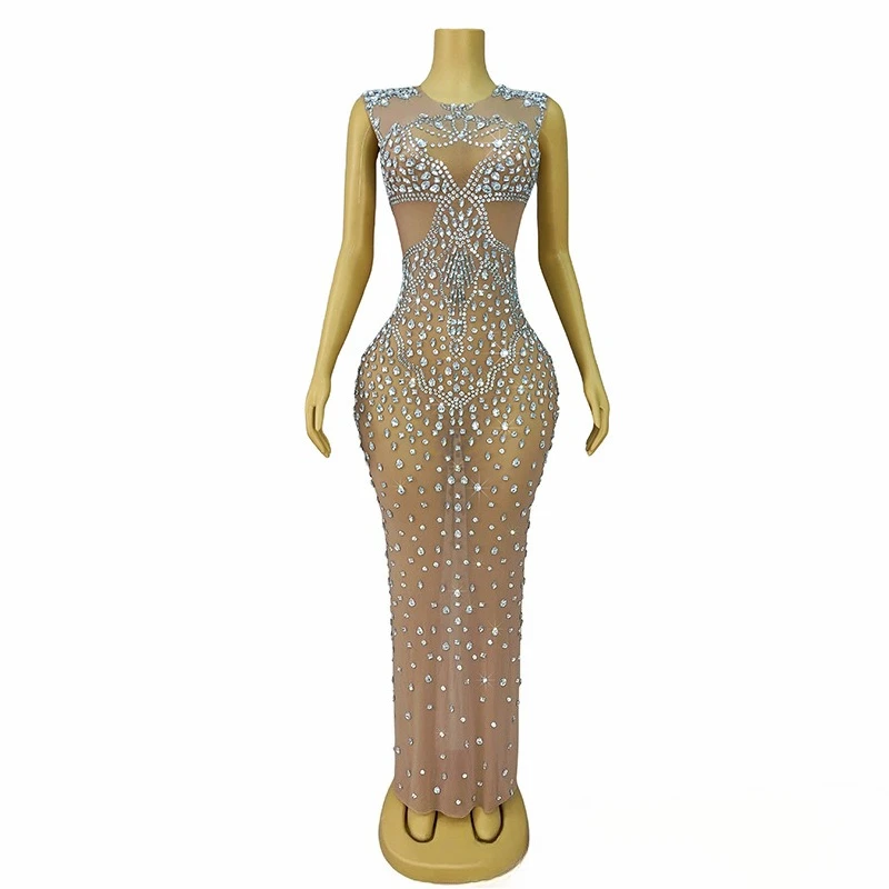 Sexy Fake Meat Mesh Drape Dress Female Singer High-end Atmospheric Performance Clothes Annual Meeting Evening Vestidos De Fiesta
Sexy Fake Meat Mesh Drape Dress Female Singer High-end Atmospheric Performance Clothes Annual Meeting Evening Vestidos De Fiesta