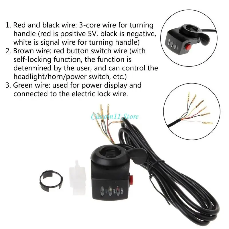 Y1UB 24/36/48V E-bike E-Bicycle Thumb Throttle Handle Bar Grip Gas Twist Throttle Electric Scooter Invisible Speed Controller
Y1UB 24/36/48V E-bike E-Bicycle Thumb Throttle Handle Bar Grip Gas Twist Throttle Electric Scooter Invisible Speed Controller