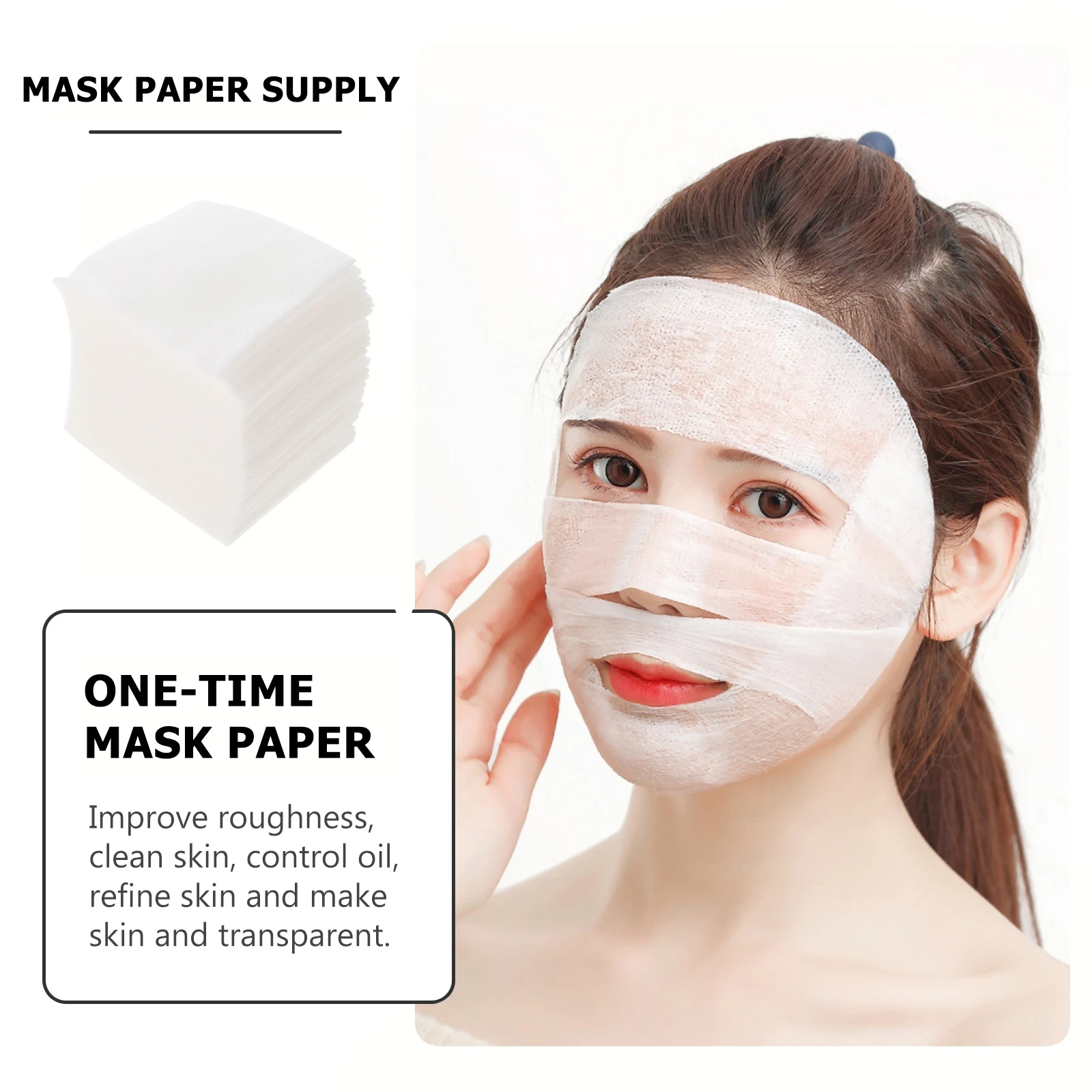 200Pcs Facial Mask Paper Disposable Stretchable Non-Woven for Daily Face Care Supple Breathable Mask Sheets on-The-Go Use
200Pcs Facial Mask Paper Disposable Stretchable Non-Woven for Daily Face Care Supple Breathable Mask Sheets on-The-Go Use