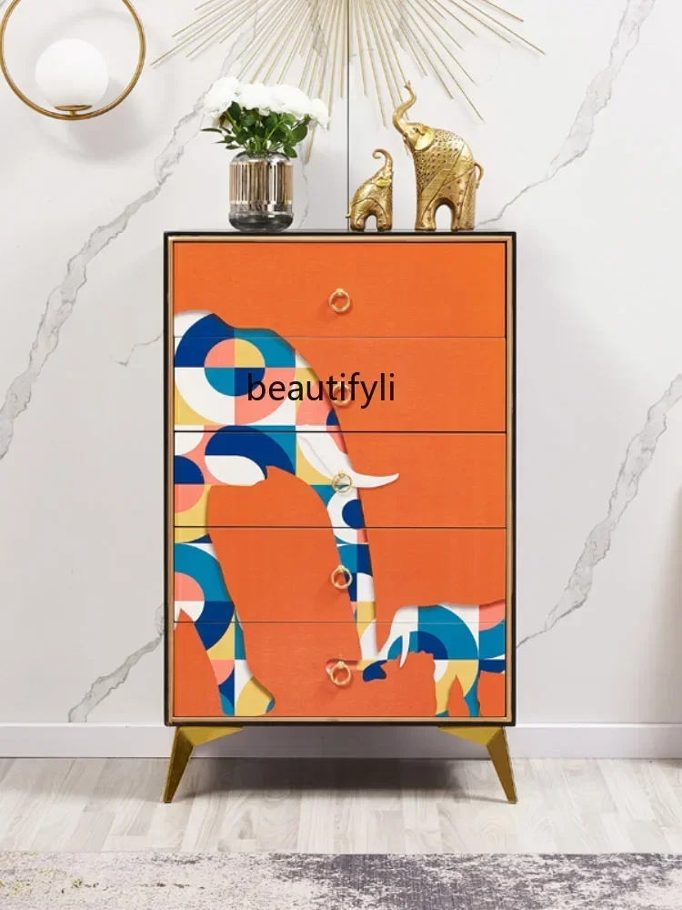 Light luxury chest of drawers solid wood storage multi-functional bedroom painted cabinet entrance hall side cabinet
Light luxury chest of drawers solid wood storage multi-functional bedroom painted cabinet entrance hall side cabinet