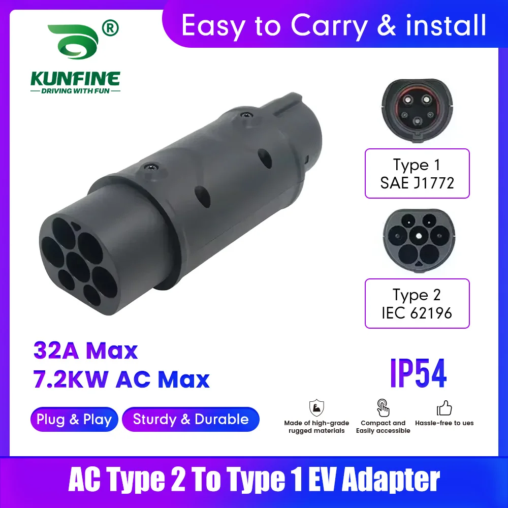 Адаптер электромобиля IEC 62196 Тип 2 на Тип 1 Конвертер SAE J1772 Аксессуары для электромобилей Разъем зарядного устройства Tesla EV
Адаптер электромобиля IEC 62196 Тип 2 на Тип 1 Конвертер SAE J1772 Аксессуары для электромобилей Разъем зарядного устройства Tesla EV
