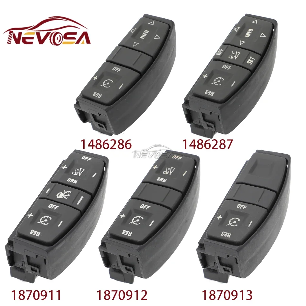 NEVOSA For SCANIA P G R T Series Truck Steering Wheel Module Telephone Menu Switch Adaptive Cruise Control Switch Button 1870912
NEVOSA For SCANIA P G R T Series Truck Steering Wheel Module Telephone Menu Switch Adaptive Cruise Control Switch Button 1870912