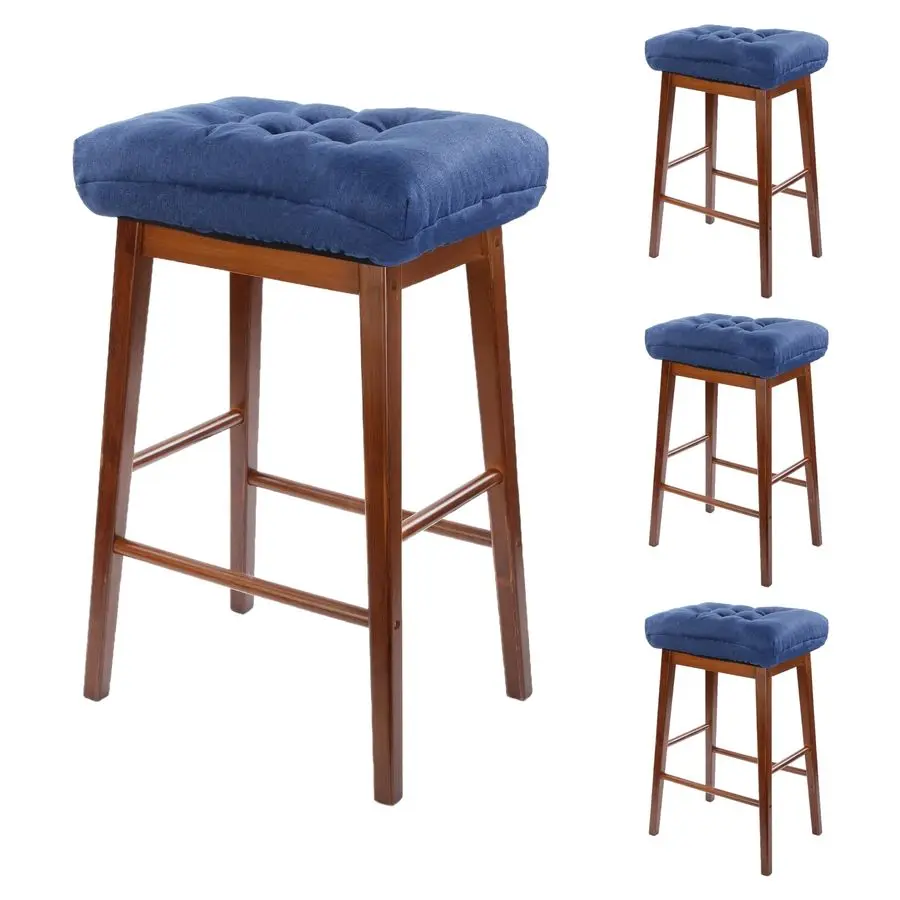Stool Cushion Set of 4, Soft Saddle Stool Cushions with Ties, Nonslip and Washable, Dark Blue, 18 x 10.5 x 4 Inch
Stool Cushion Set of 4, Soft Saddle Stool Cushions with Ties, Nonslip and Washable, Dark Blue, 18 x 10.5 x 4 Inch