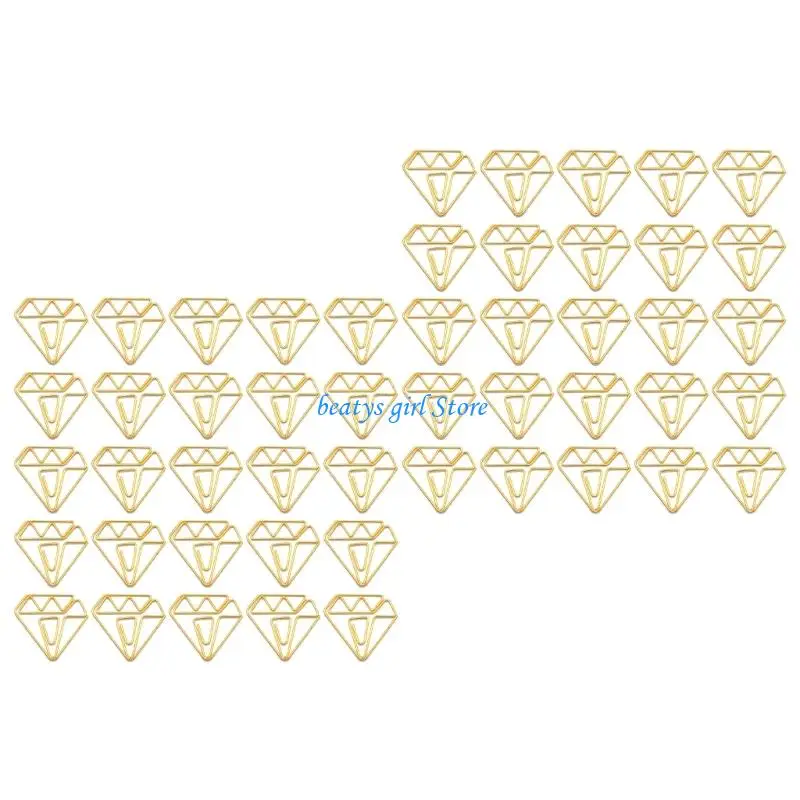 C7AB 50Pcs Diamonds Shaped Page Clips Decorative Binders Clips Compact Office Tools For Document Organization Gift Accessory
C7AB 50Pcs Diamonds Shaped Page Clips Decorative Binders Clips Compact Office Tools For Document Organization Gift Accessory