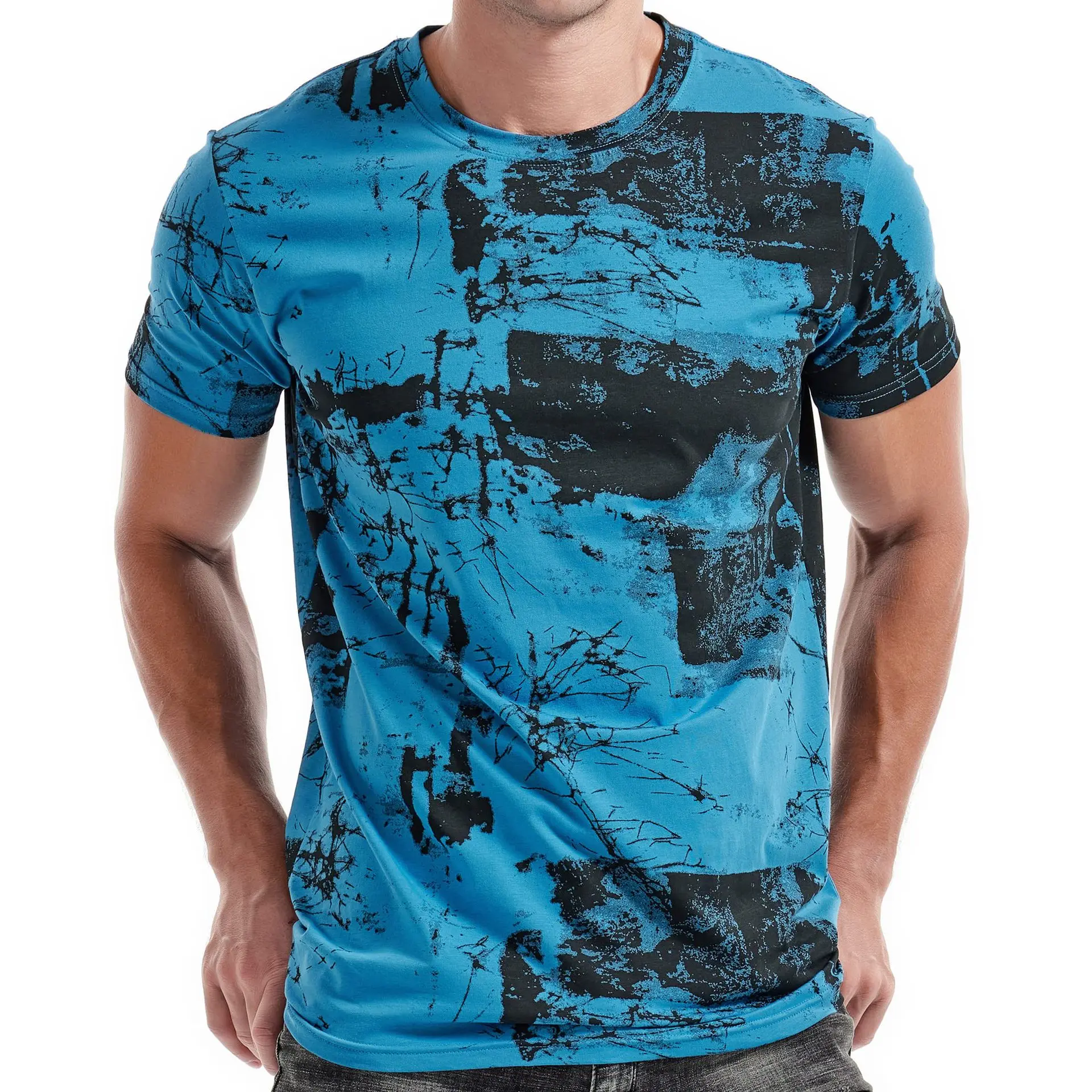 Summer men's versatile 3D digital printed ink graphic short sleeved loose round neck casual T-shirt top for men
Summer men's versatile 3D digital printed ink graphic short sleeved loose round neck casual T-shirt top for men