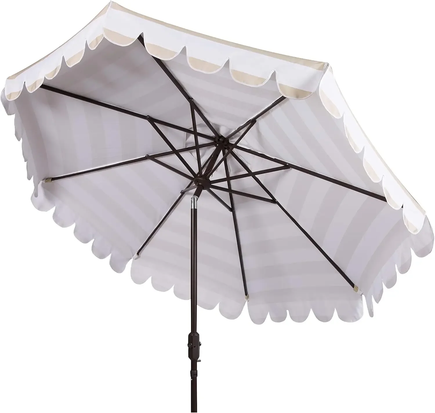 9ft Outdoor Patio Umbrella, Round, Maui Collection, Beige & White Stripe, Crank, Button Tilt, UV Resistant for Deck, Backyard, P
9ft Outdoor Patio Umbrella, Round, Maui Collection, Beige & White Stripe, Crank, Button Tilt, UV Resistant for Deck, Backyard, P