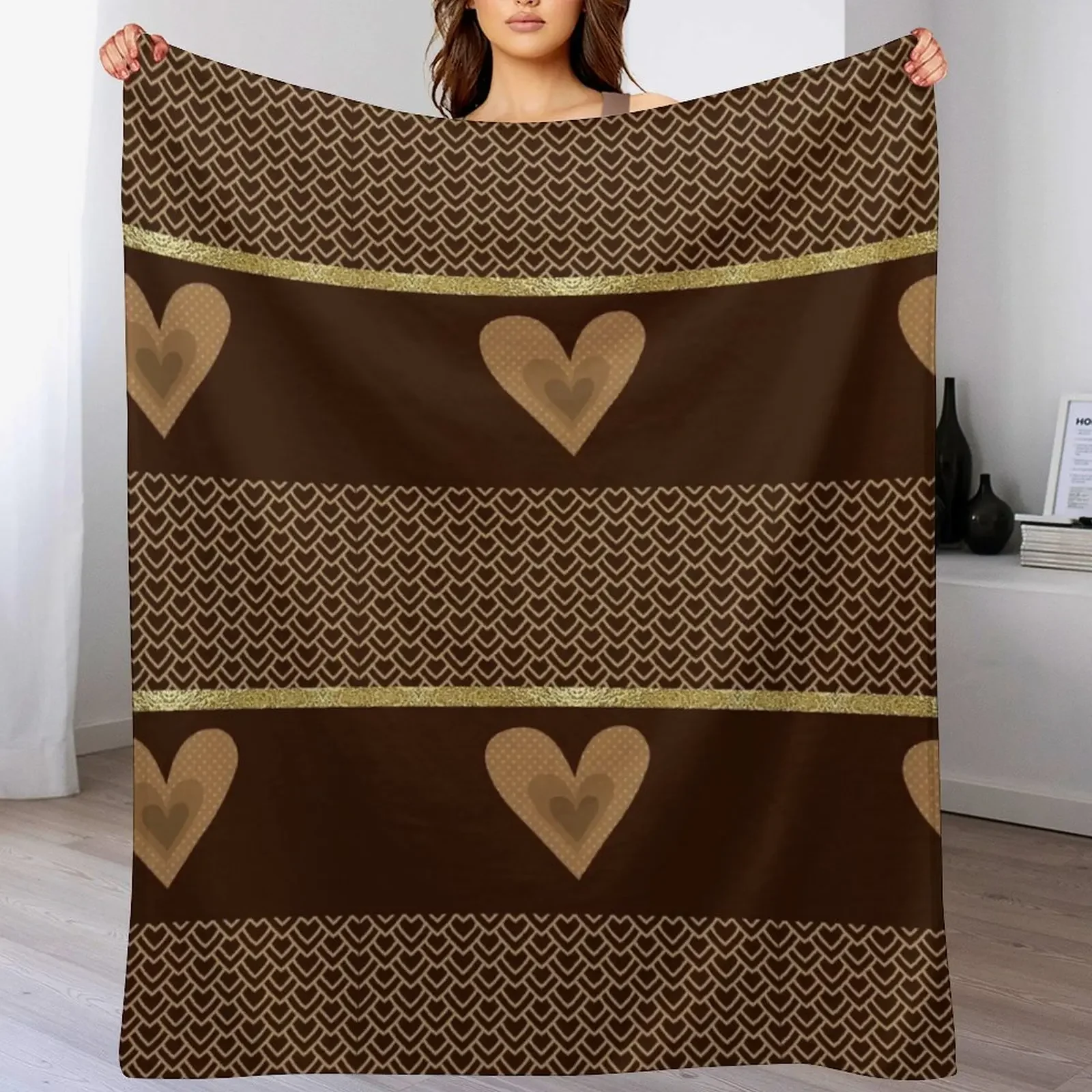 Beautiful hearts in brown and gold colors Throw Blanket For Baby Blankets For Baby Warm Blankets
Beautiful hearts in brown and gold colors Throw Blanket For Baby Blankets For Baby Warm Blankets