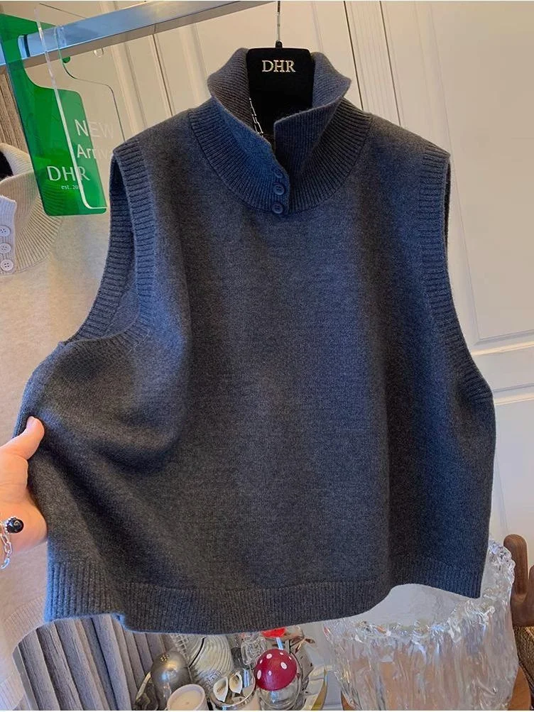 Мужской вязаный жилет без рукавов с высоким воротником, свободного кроя, больших размеров, повседневный, удобный, дышащий, в молодежном стиле
Мужской вязаный жилет без рукавов с высоким воротником, свободного кроя, больших размеров, повседневный, удобный, дышащий, в молодежном стиле