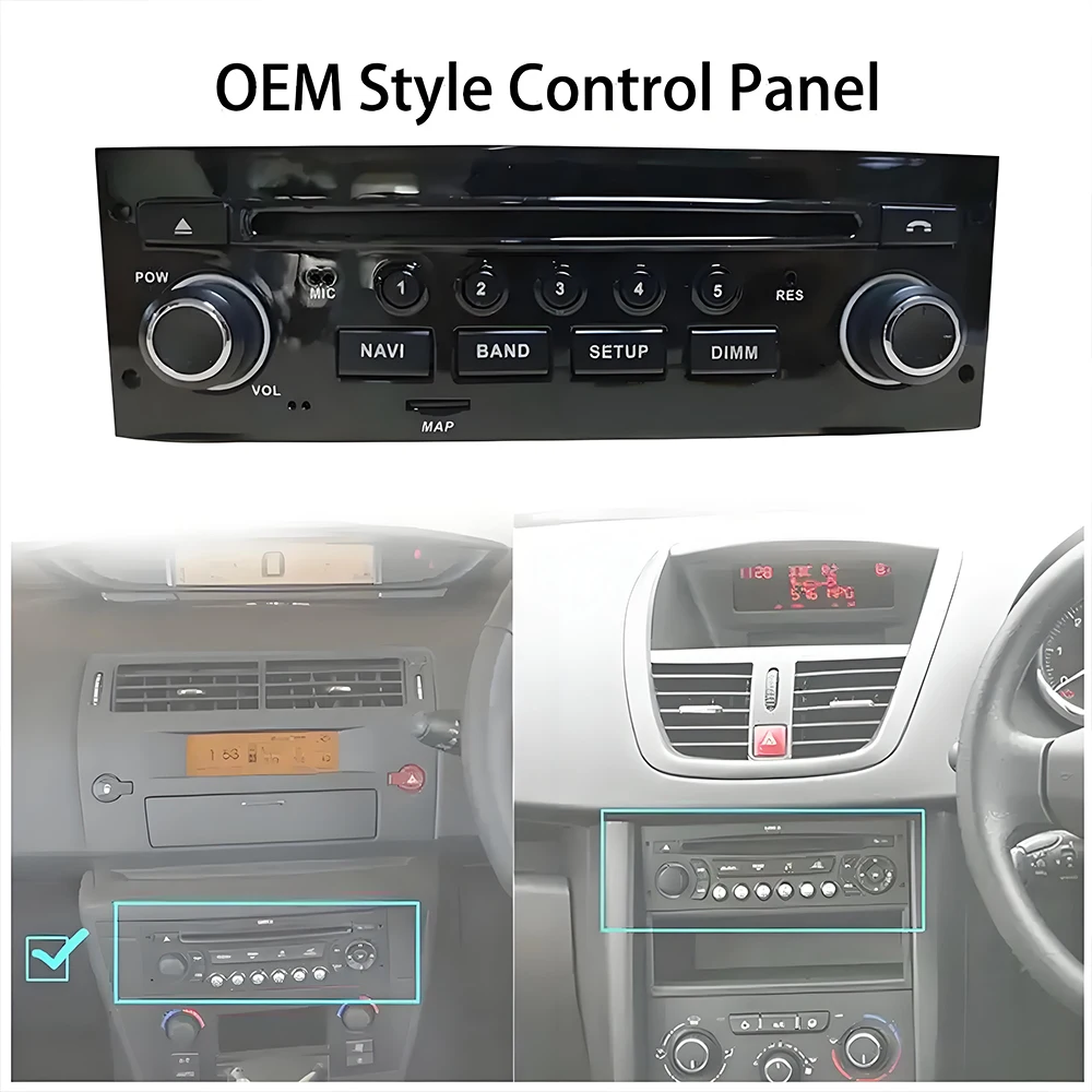 OEM Style Car Android Screen Control Panel For PEUGEOT 207 207CC 2006-2015 For Citroen C4 C5 C-Triomphe C-Quatre 2004 - 2011
OEM Style Car Android Screen Control Panel For PEUGEOT 207 207CC 2006-2015 For Citroen C4 C5 C-Triomphe C-Quatre 2004 - 2011