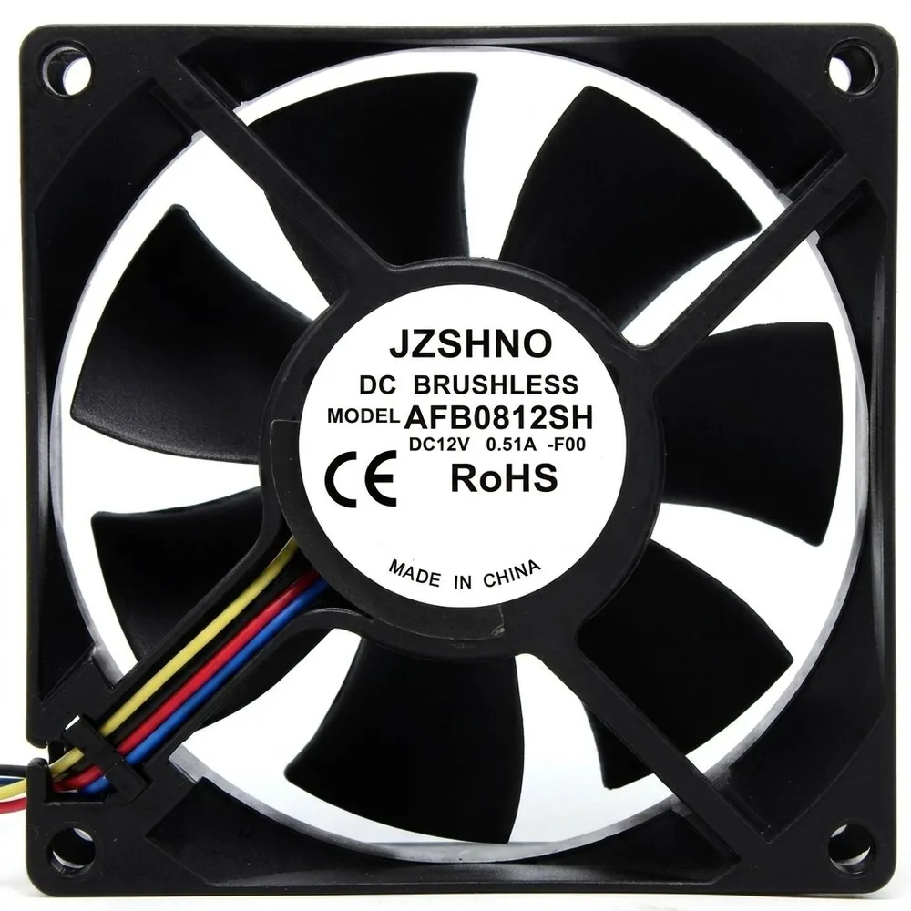 For JZSHNO AFB0812SH 8025 DC12V 0.51A 8CM 4-Wire Silent Cooling Fan
For JZSHNO AFB0812SH 8025 DC12V 0.51A 8CM 4-Wire Silent Cooling Fan