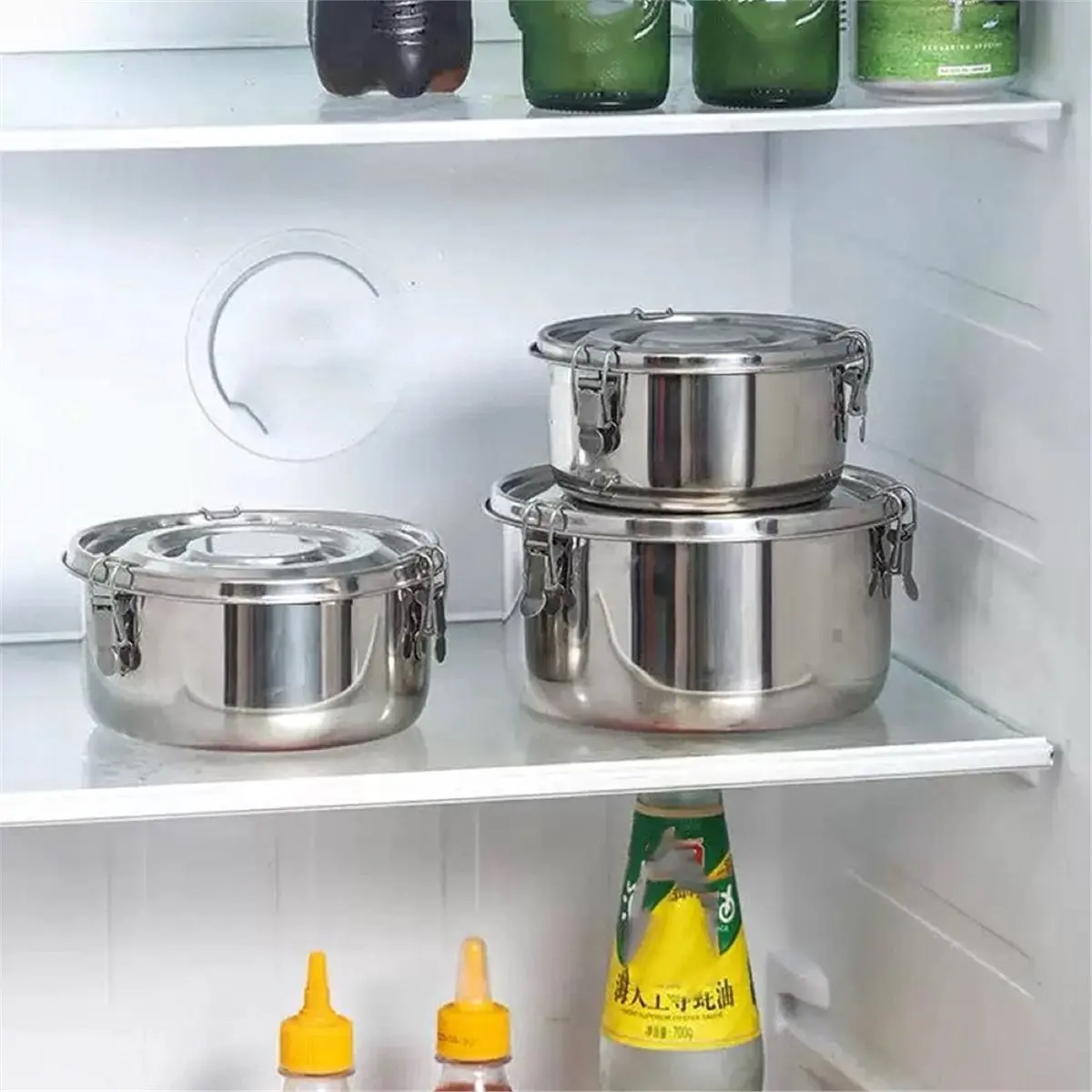 A08I Stainless Steel Lunch Box Round Large Capacity Bento Box Leak-Proof Vegetable Fruit Food Container Picnic
A08I Stainless Steel Lunch Box Round Large Capacity Bento Box Leak-Proof Vegetable Fruit Food Container Picnic