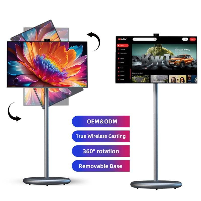 27 32 Inch Movable Touch Screen Display Wireless Smart Television Interactive Smart Tvs Built In Speaker Mobile Portable Tv
27 32 Inch Movable Touch Screen Display Wireless Smart Television Interactive Smart Tvs Built In Speaker Mobile Portable Tv