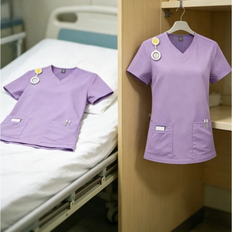 Women's Solid Color V Neck Scrub Set with Pockets for Hospital Operating Room Beauty Salon and Maternity Center
Women's Solid Color V Neck Scrub Set with Pockets for Hospital Operating Room Beauty Salon and Maternity Center